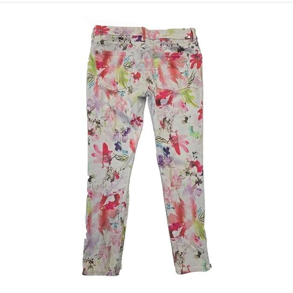 DL1961 Womens Florence Floral Jeans Sz 28 Insta Sculpt Cropped Carnival Fairy - Picture 10 of 15